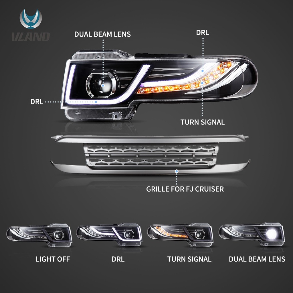 PANTALLAS Y PARRILLA TOYOTA FJ CRUISER 07