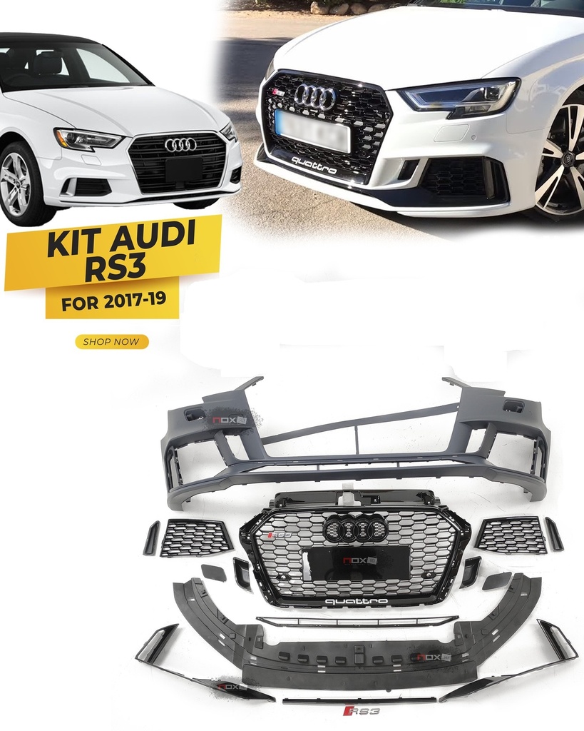 KIT AUDI RS3 PARA  A3 17-20