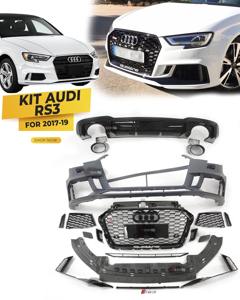 KIT AUDI RS3 PARA  A3 17-20