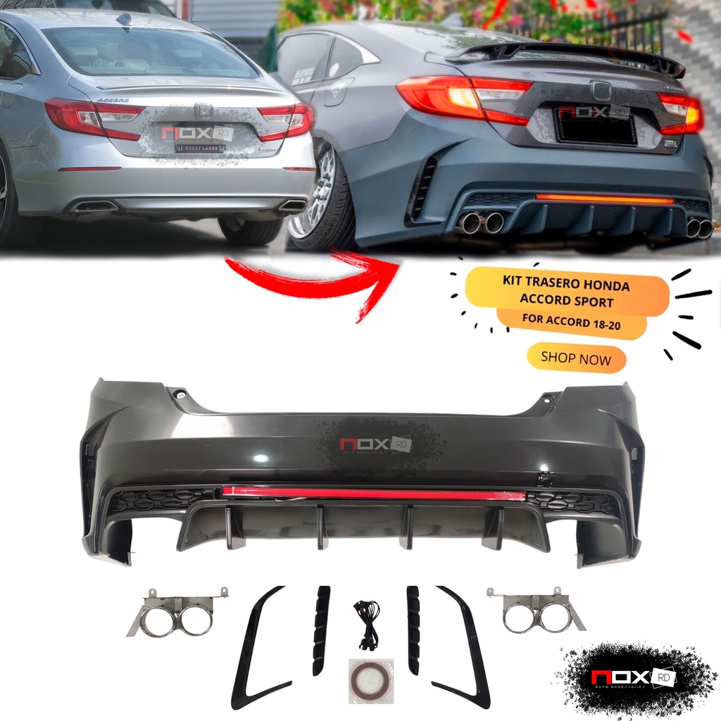 KIT BUMPER TRASERO ACCORD YOFER 18-22