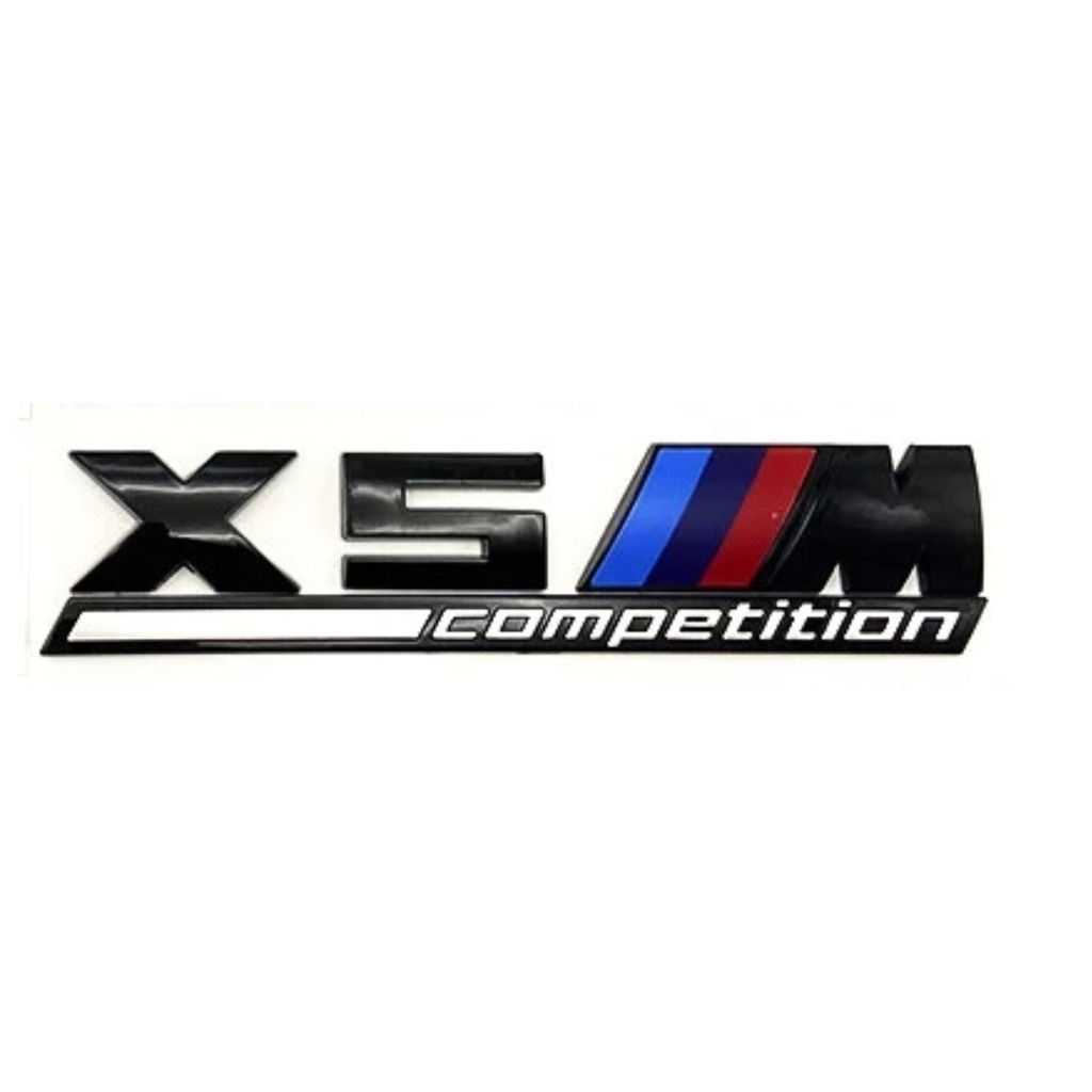 EMBLEMA COMPUERTA BMW X5M NEGRO BRILLO